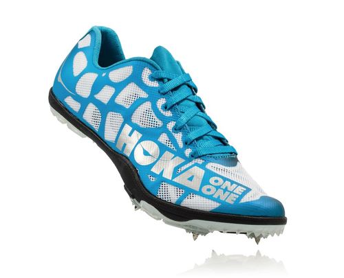 Hoka One One Dame Rocket Ld Track Pigsko Hvit/Cyan Norge-27CWP